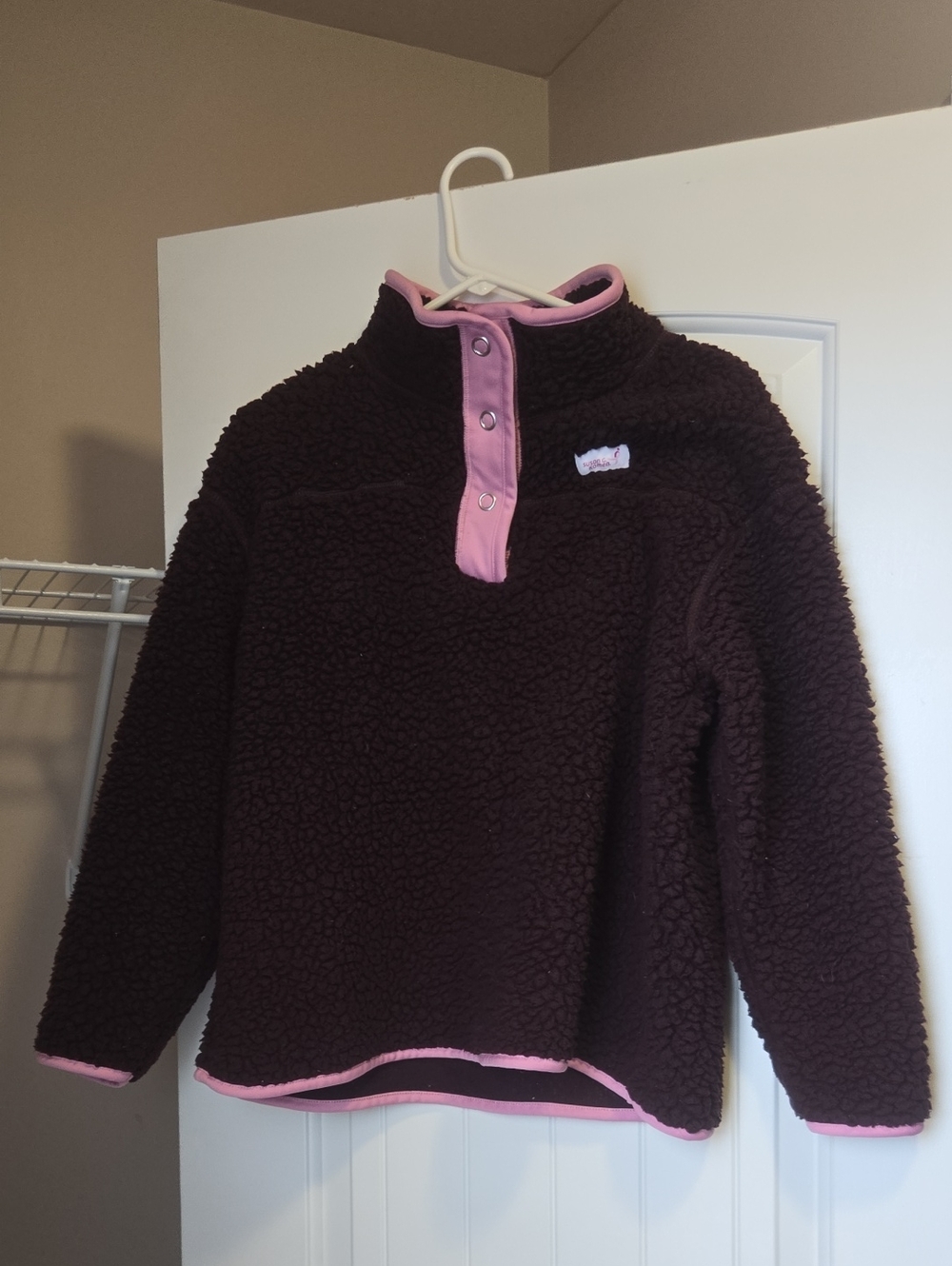 Susan G. Komen by Earth Yoga Plum Sherpa Pullover with Pink Trim
